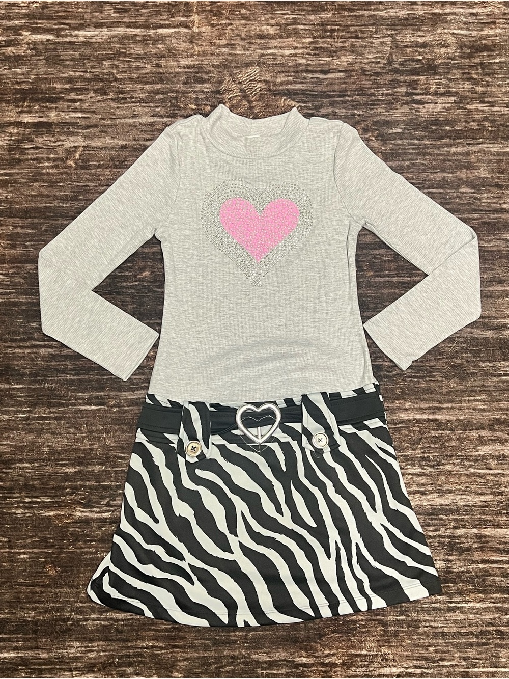 Girls Zebra Design Dress